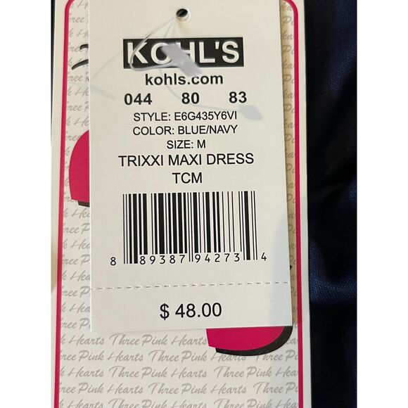 NWT Trixxi Blue Strapless Maxi Dress Beachy Blue Medium MSRP $48 - Picture 9 of 10